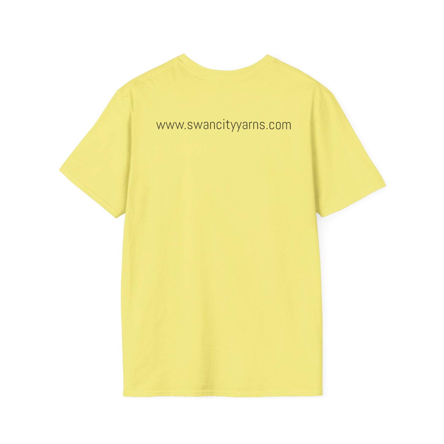 Swan City Yarns Unisex Softstyle T-Shirt - Fun & Colorful Yarn Lover Tee