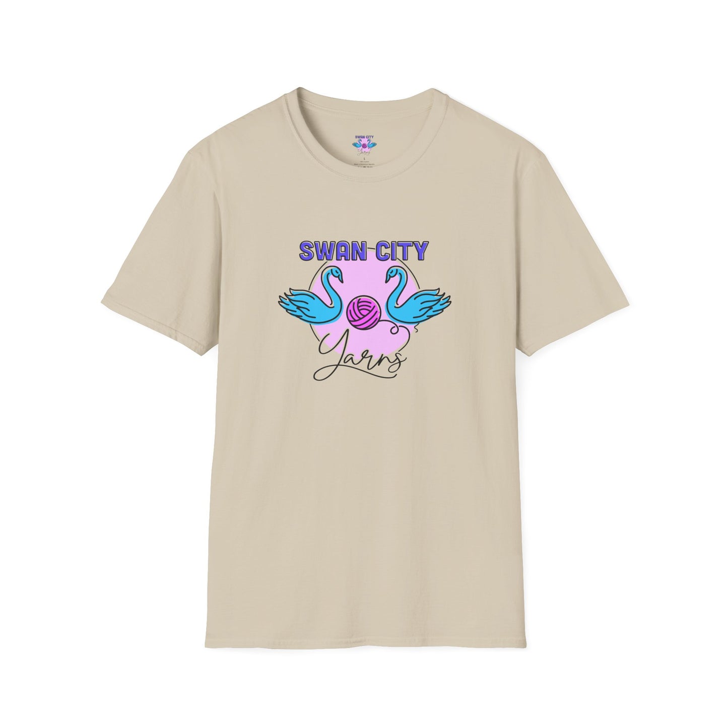 Swan City Yarns Unisex Softstyle T-Shirt - Fun & Colorful Yarn Lover Tee