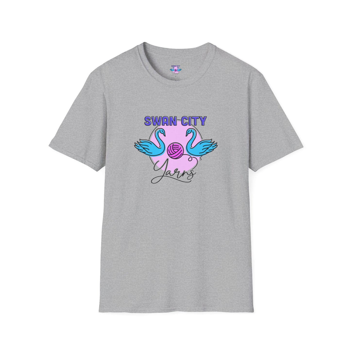 Swan City Yarns Unisex Softstyle T-Shirt - Fun & Colorful Yarn Lover Tee