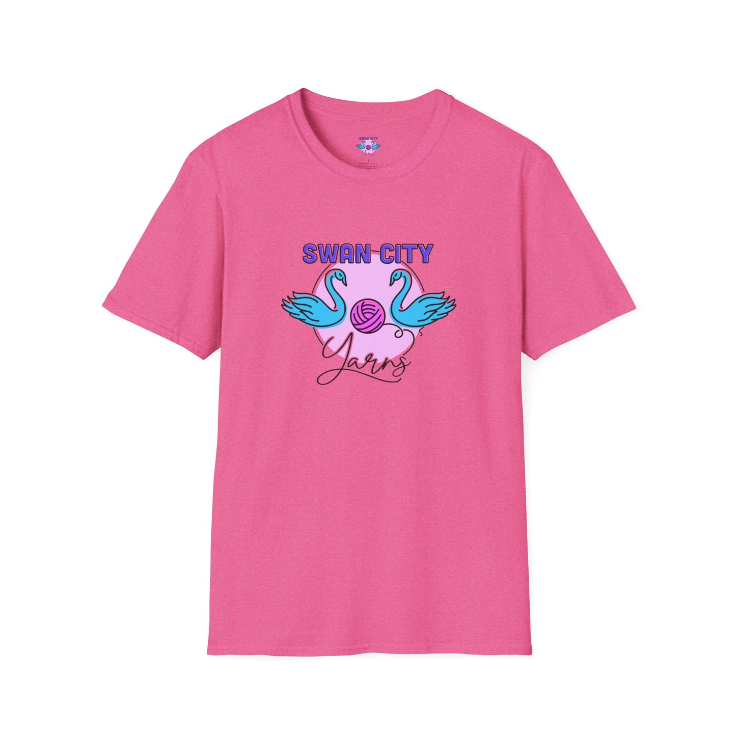 Swan City Yarns Unisex Softstyle T-Shirt - Fun & Colorful Yarn Lover Tee