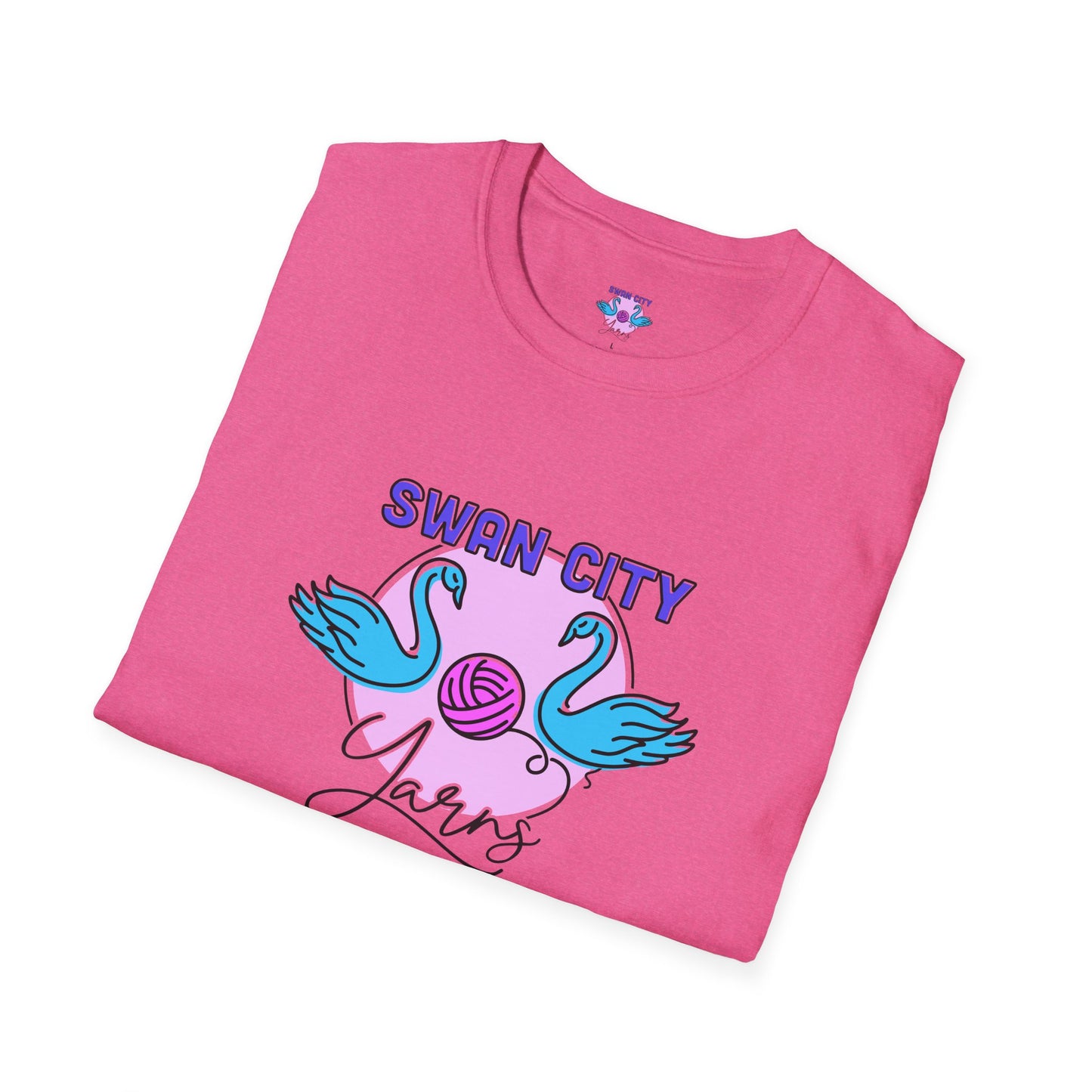 Swan City Yarns Unisex Softstyle T-Shirt - Fun & Colorful Yarn Lover Tee