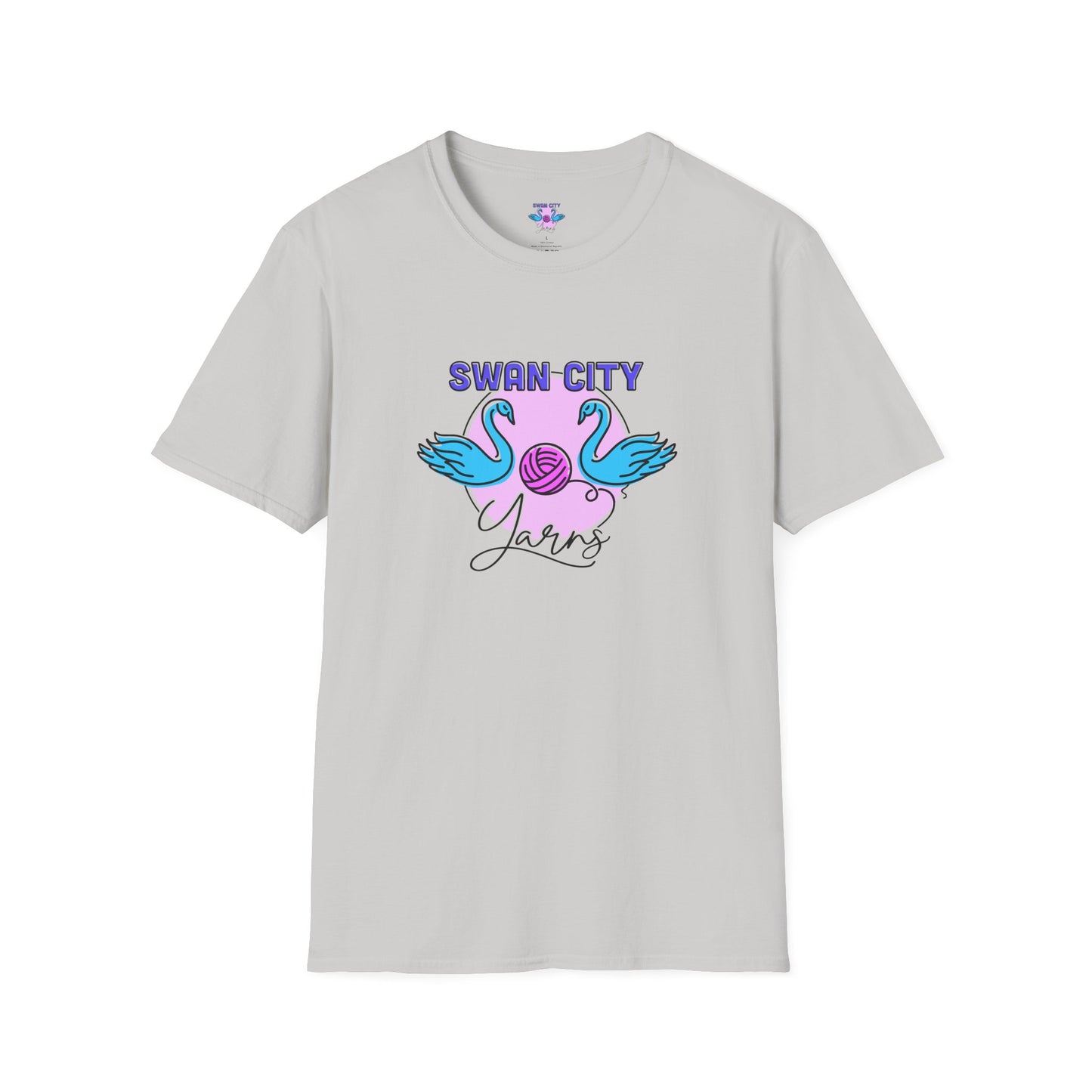 Swan City Yarns Unisex Softstyle T-Shirt - Fun & Colorful Yarn Lover Tee