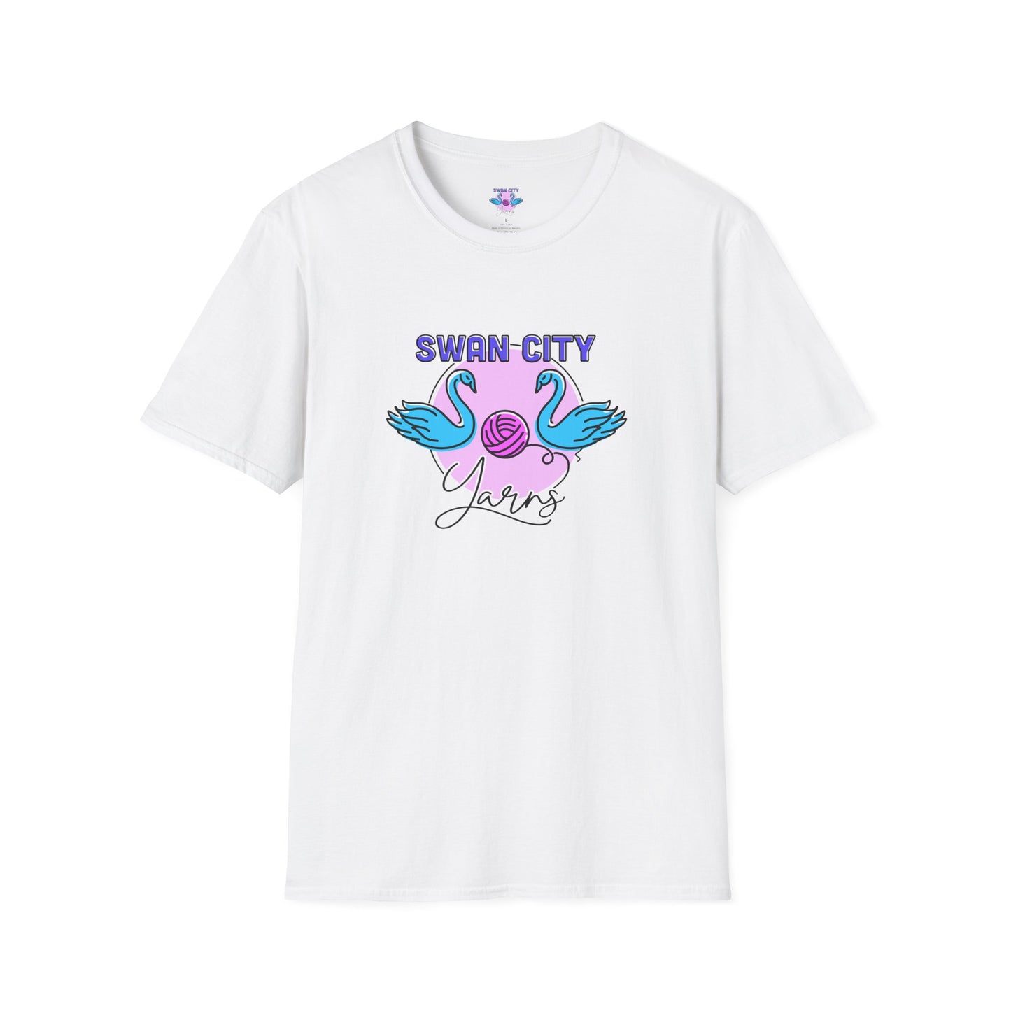 Swan City Yarns Unisex Softstyle T-Shirt - Fun & Colorful Yarn Lover Tee