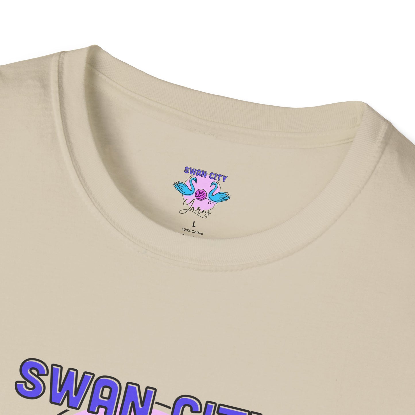 Swan City Yarns Unisex Softstyle T-Shirt - Fun & Colorful Yarn Lover Tee