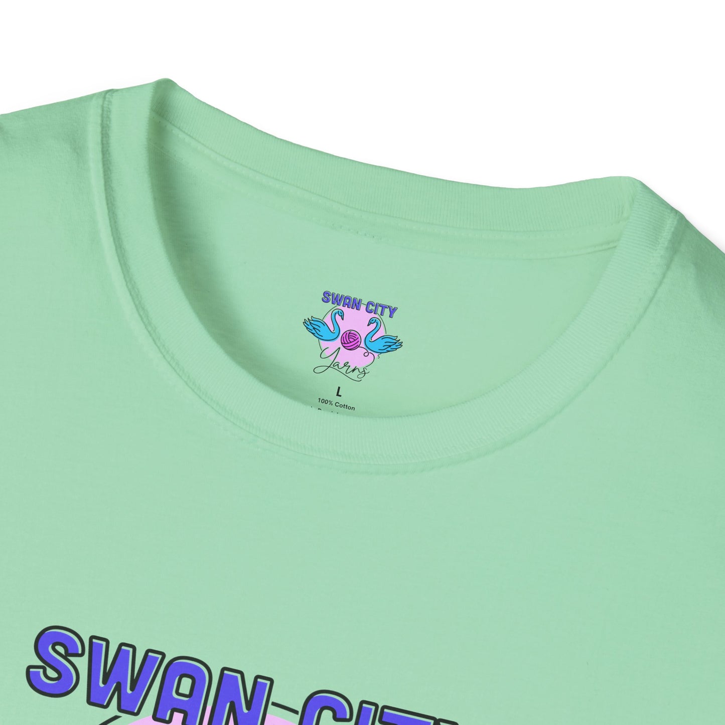 Swan City Yarns Unisex Softstyle T-Shirt - Fun & Colorful Yarn Lover Tee