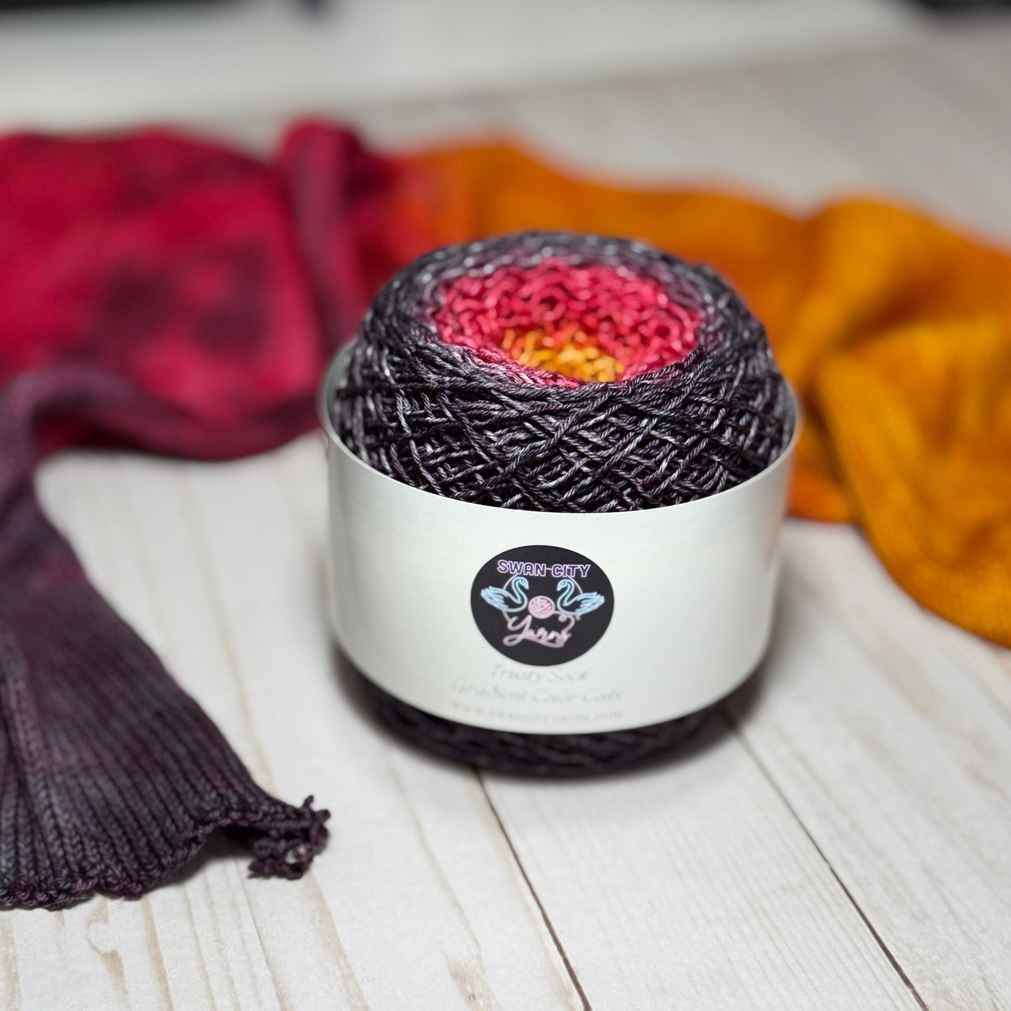 Smoke & Saffron (Gradient Color Cake)