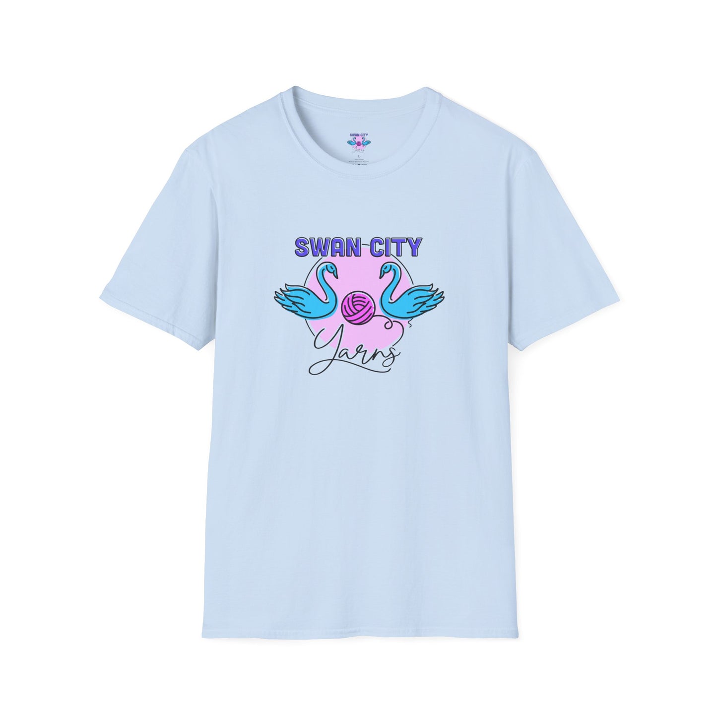 Swan City Yarns Unisex Softstyle T-Shirt - Fun & Colorful Yarn Lover Tee