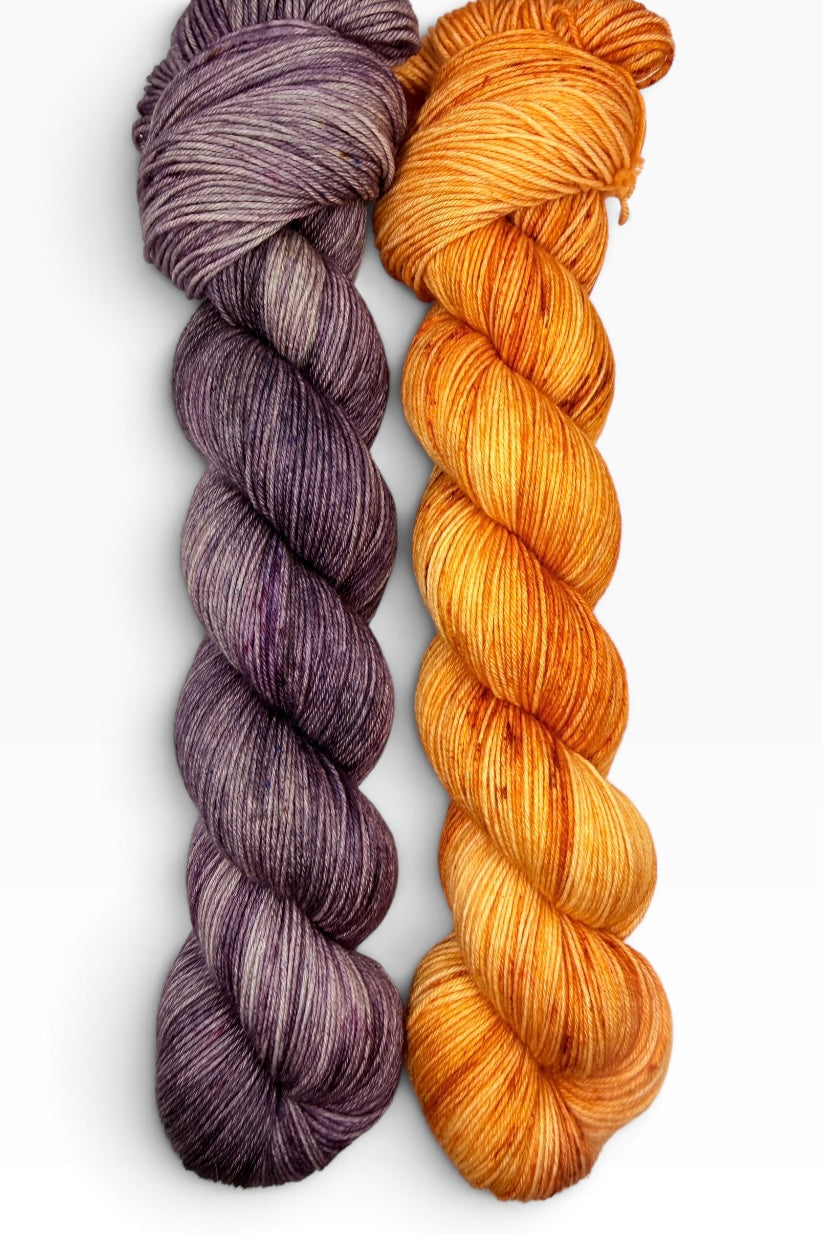 Bearded Iris & Earthwalker Sunflower - Coordinating Cousins (DYED-TO-ORDER)