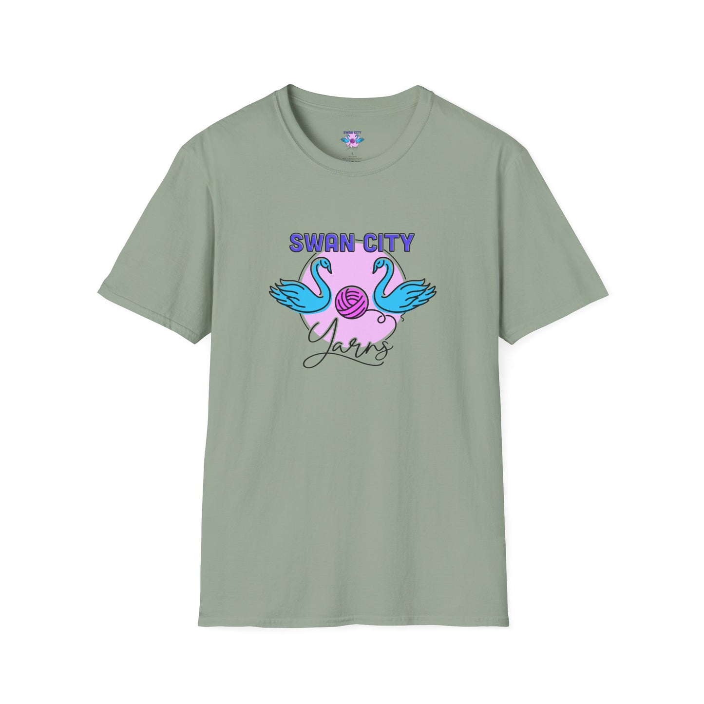 Swan City Yarns Unisex Softstyle T-Shirt - Fun & Colorful Yarn Lover Tee