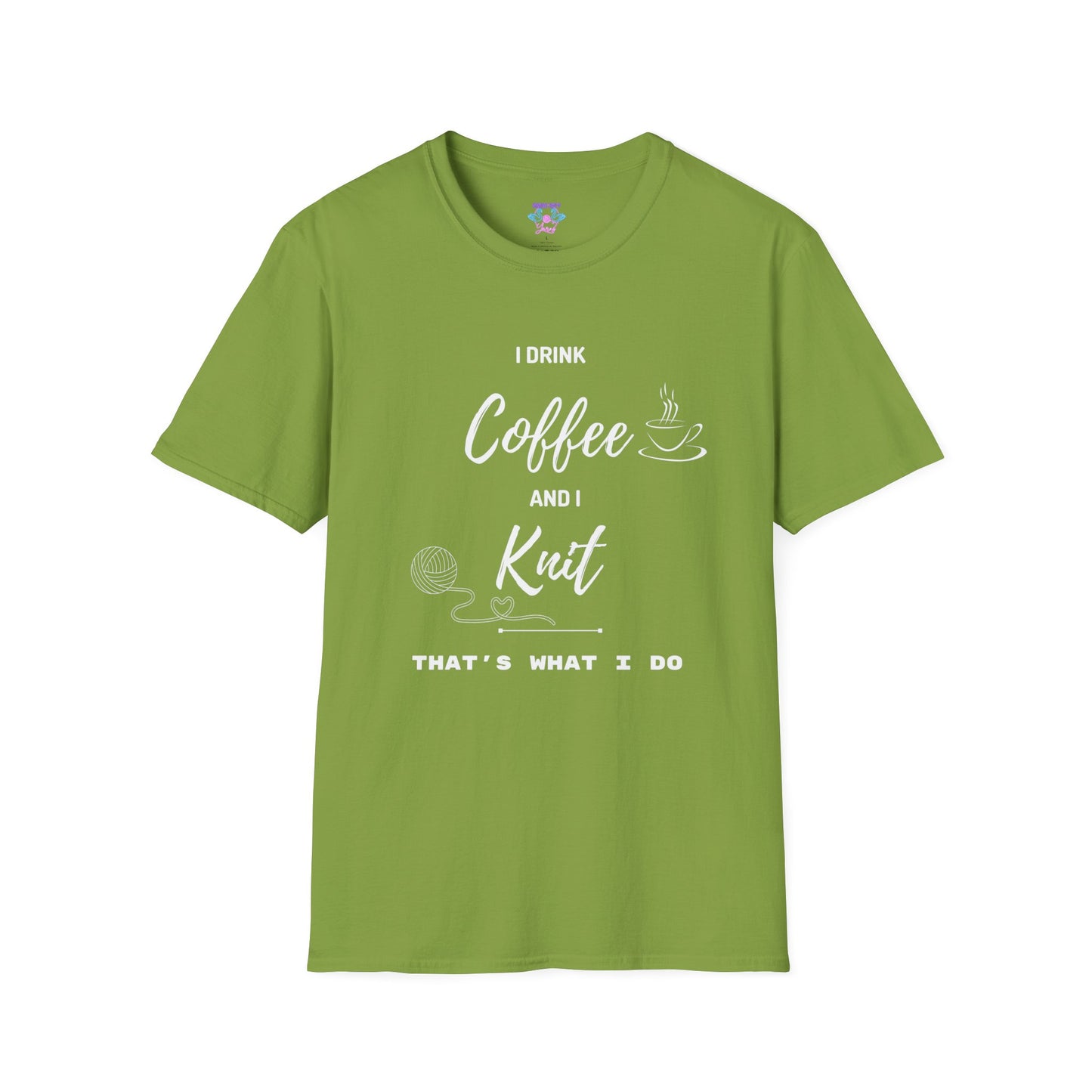 I Drink Coffee and I Knit - Unisex Softstyle T-Shirt - Comfortable Everyday Wear for All Occasions