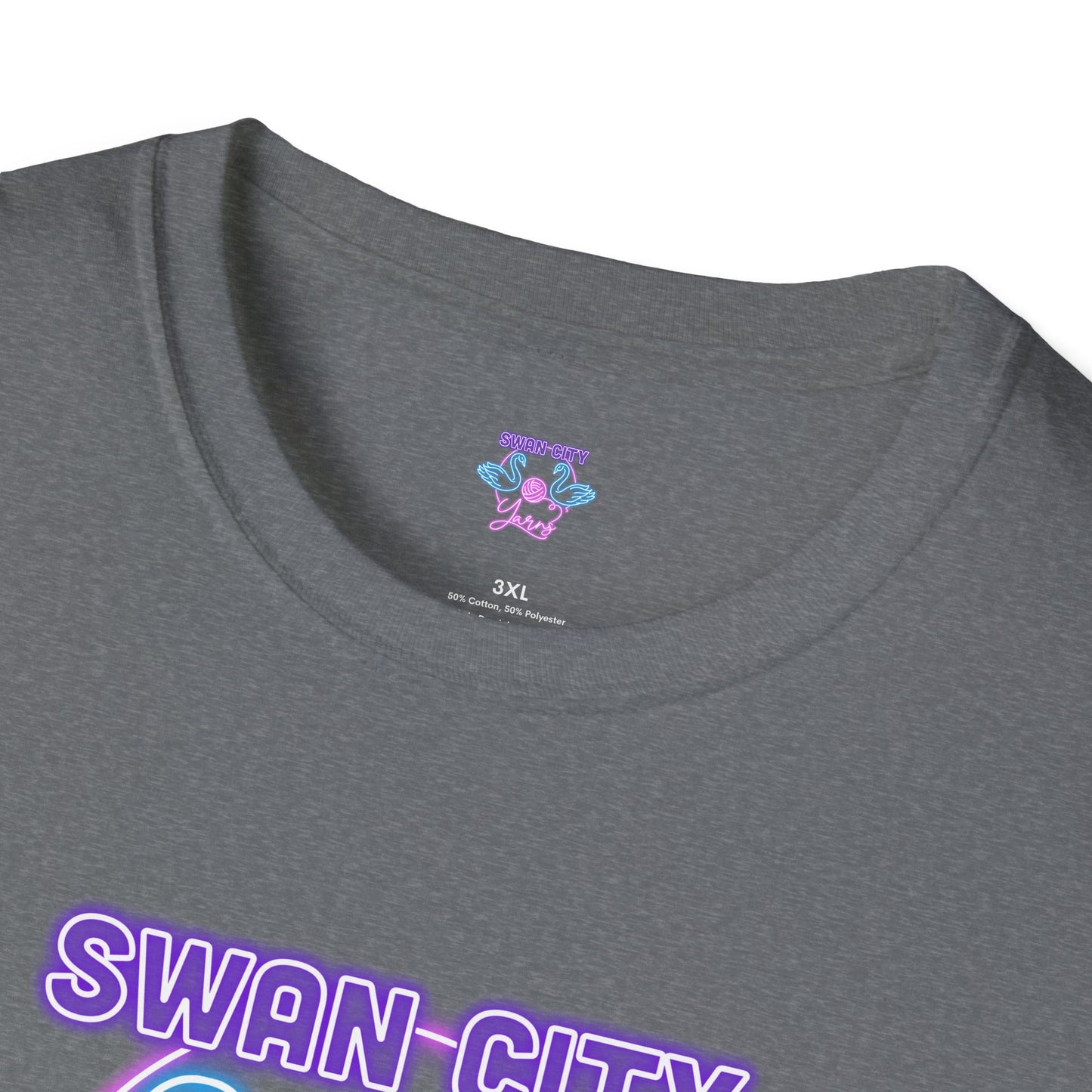 Swan City Yarns Unisex Softstyle T-Shirt - Cozy & Creative Apparel for Yarn Lovers