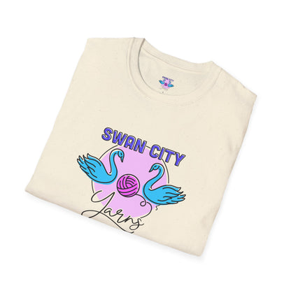 Swan City Yarns Unisex Softstyle T-Shirt - Fun & Colorful Yarn Lover Tee