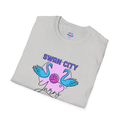 Swan City Yarns Unisex Softstyle T-Shirt - Fun & Colorful Yarn Lover Tee