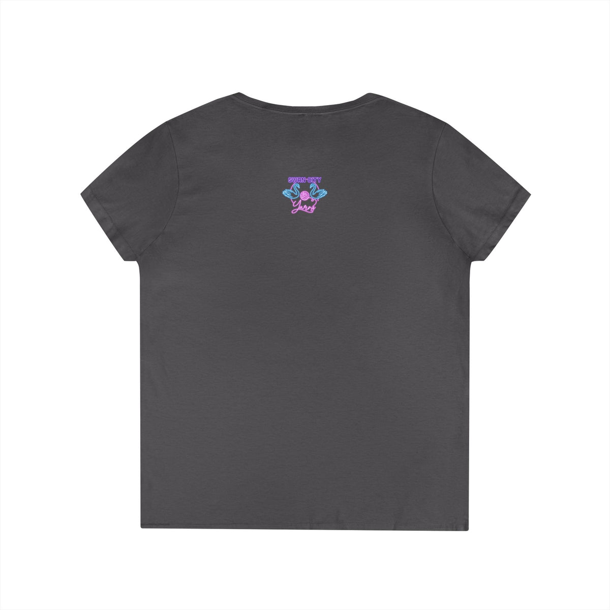 Knitting Tee — "I Drink Tea and I Knit - That's What I Do" V-Neck Shirt for Knitters