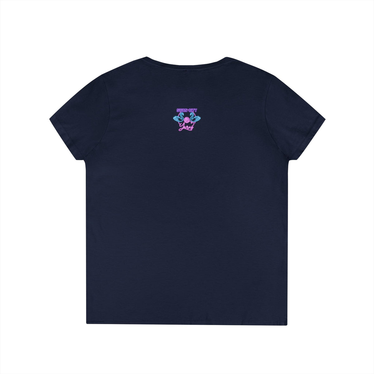 Knitting Tee — "I Drink Tea and I Knit - That's What I Do" V-Neck Shirt for Knitters