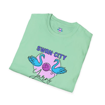 Swan City Yarns Unisex Softstyle T-Shirt - Fun & Colorful Yarn Lover Tee