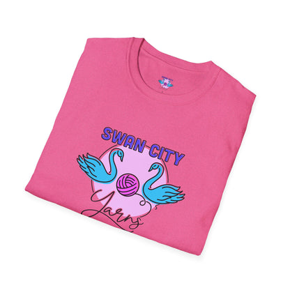Swan City Yarns Unisex Softstyle T-Shirt - Fun & Colorful Yarn Lover Tee
