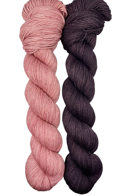 Head Over Heels & Hollyhock - Coordinating Cousins (DYED-TO-ORDER)