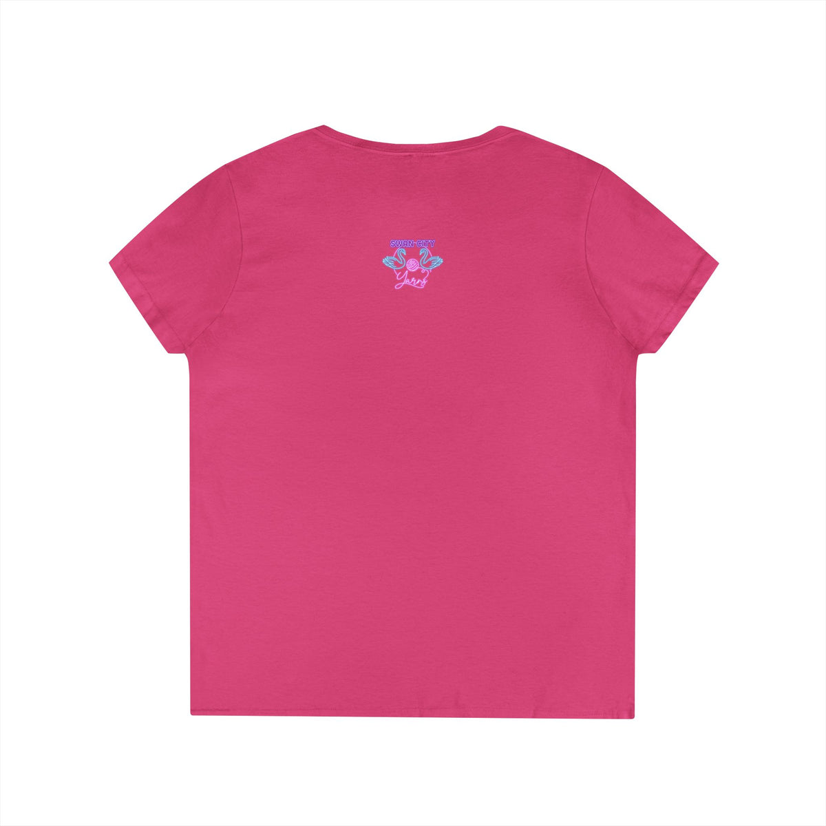 Knitting Tee — "I Drink Tea and I Knit - That's What I Do" V-Neck Shirt for Knitters
