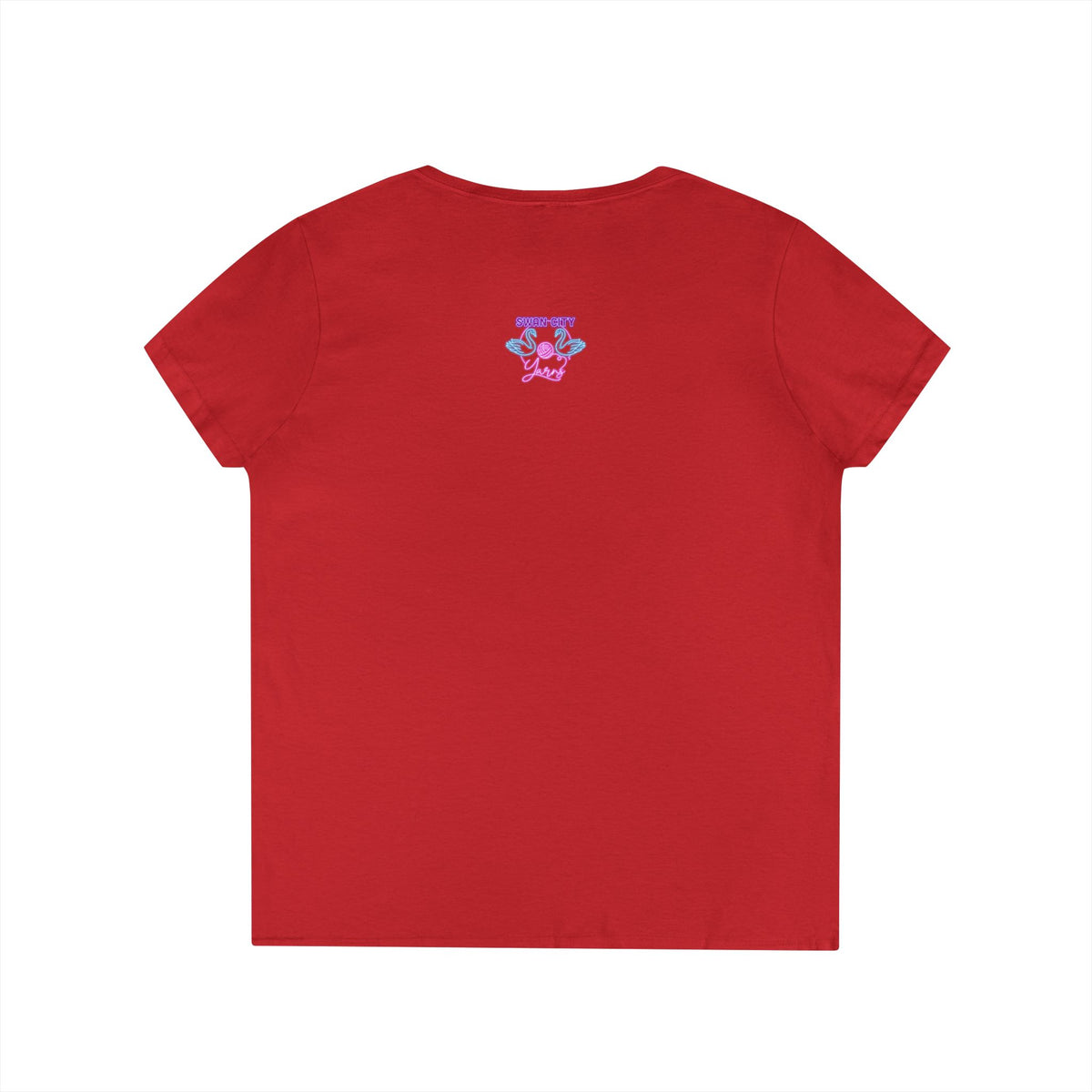 Knitting Tee — "I Drink Tea and I Knit - That's What I Do" V-Neck Shirt for Knitters