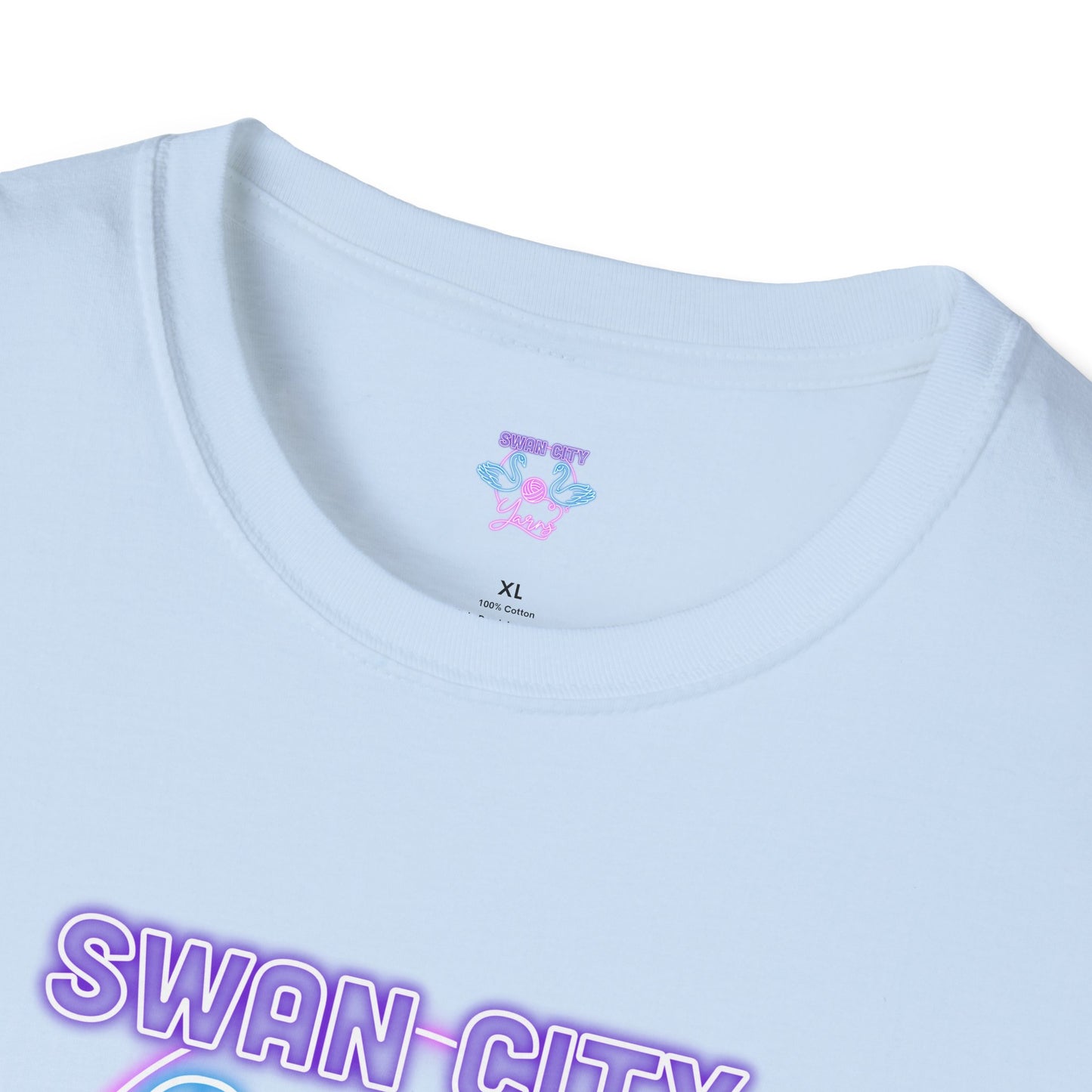 Swan City Yarns Unisex Softstyle T-Shirt - Cozy & Creative Apparel for Yarn Lovers