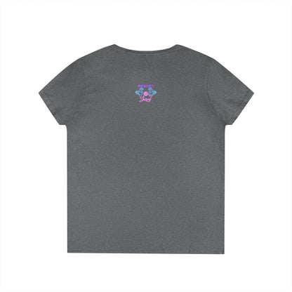 Knitting Tee — "I Drink Tea and I Knit - That's What I Do" V-Neck Shirt for Knitters
