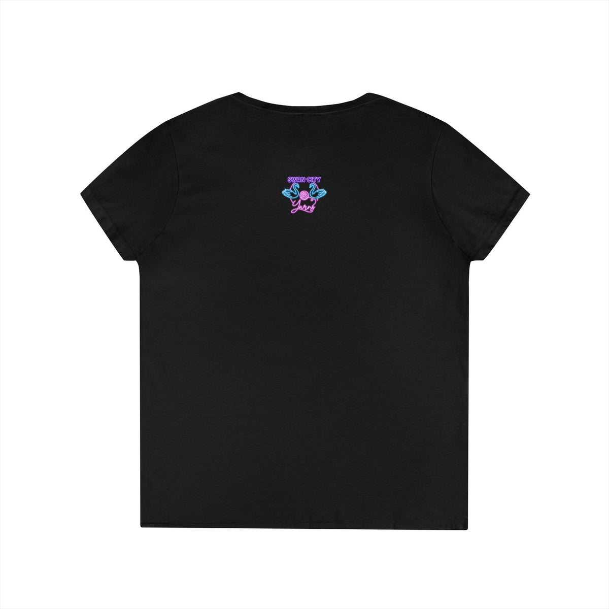 Knitting Tee — "I Drink Tea and I Knit - That's What I Do" V-Neck Shirt for Knitters