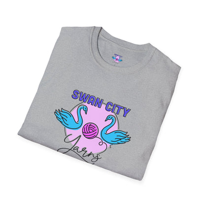 Swan City Yarns Unisex Softstyle T-Shirt - Fun & Colorful Yarn Lover Tee