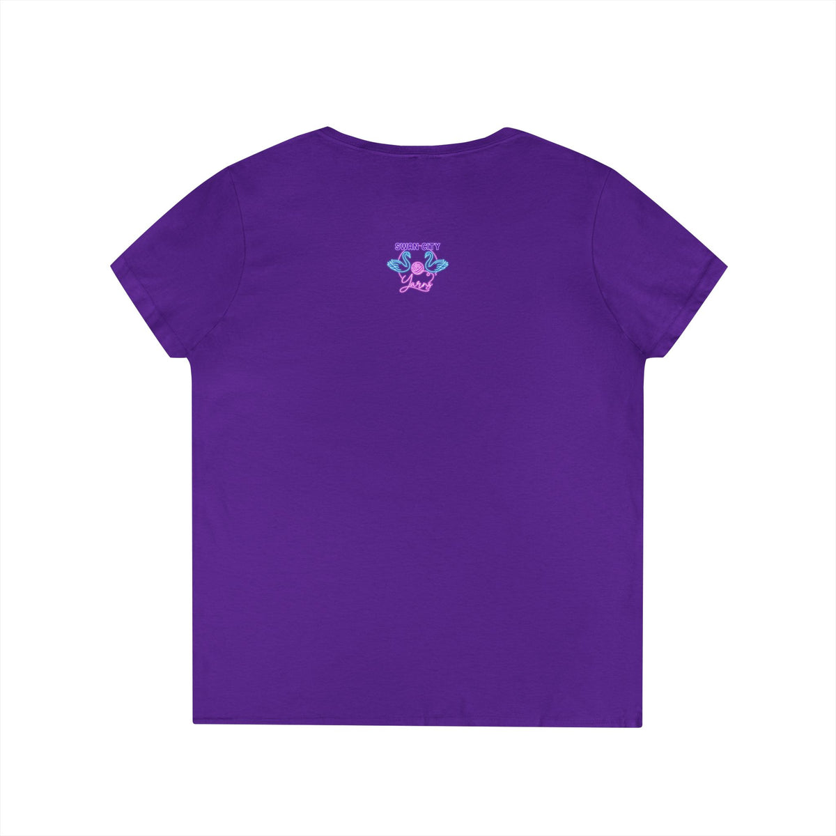 Knitting Tee — "I Drink Tea and I Knit - That's What I Do" V-Neck Shirt for Knitters