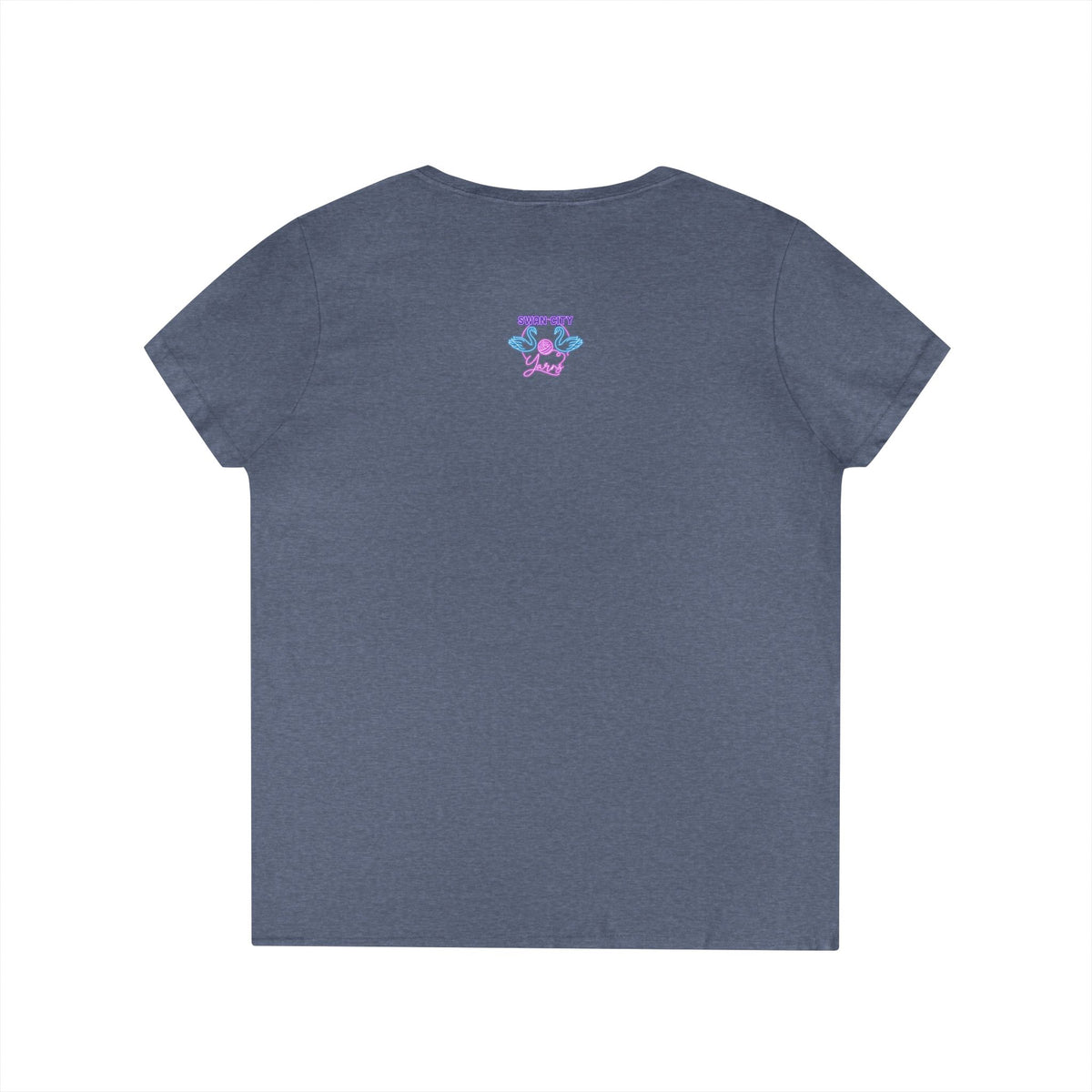 Reading & Knitting V-Neck Tee — "I Read and I Knit - That's What I Do" Graphic Shirt for Book Lovers & Crafters
