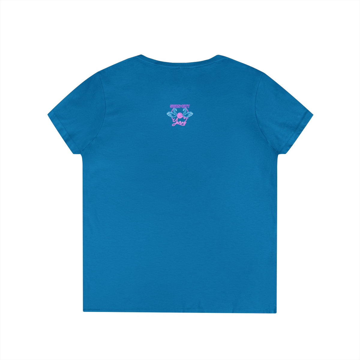 Knitting Tee — "I Drink Tea and I Knit - That's What I Do" V-Neck Shirt for Knitters