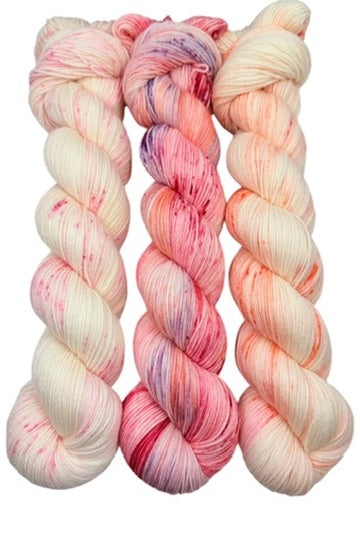 Summer Jewel Pink & Coral Nymph - Coordinating Cousins (DYED-TO-ORDER)