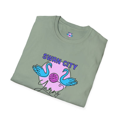 Swan City Yarns Unisex Softstyle T-Shirt - Fun & Colorful Yarn Lover Tee