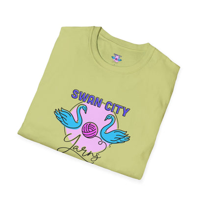 Swan City Yarns Unisex Softstyle T-Shirt - Fun & Colorful Yarn Lover Tee