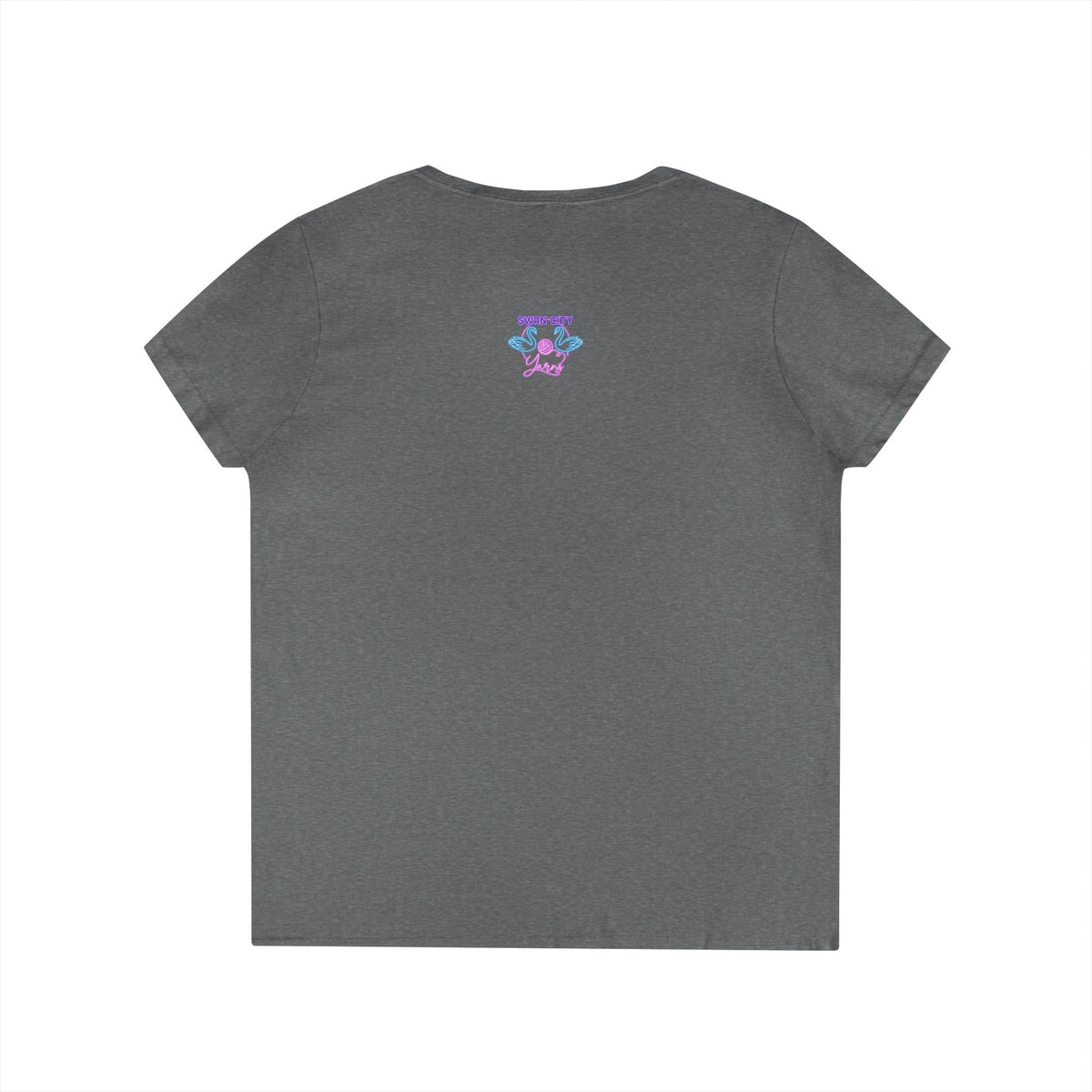 Reading & Knitting V-Neck Tee — "I Read and I Knit - That's What I Do" Graphic Shirt for Book Lovers & Crafters