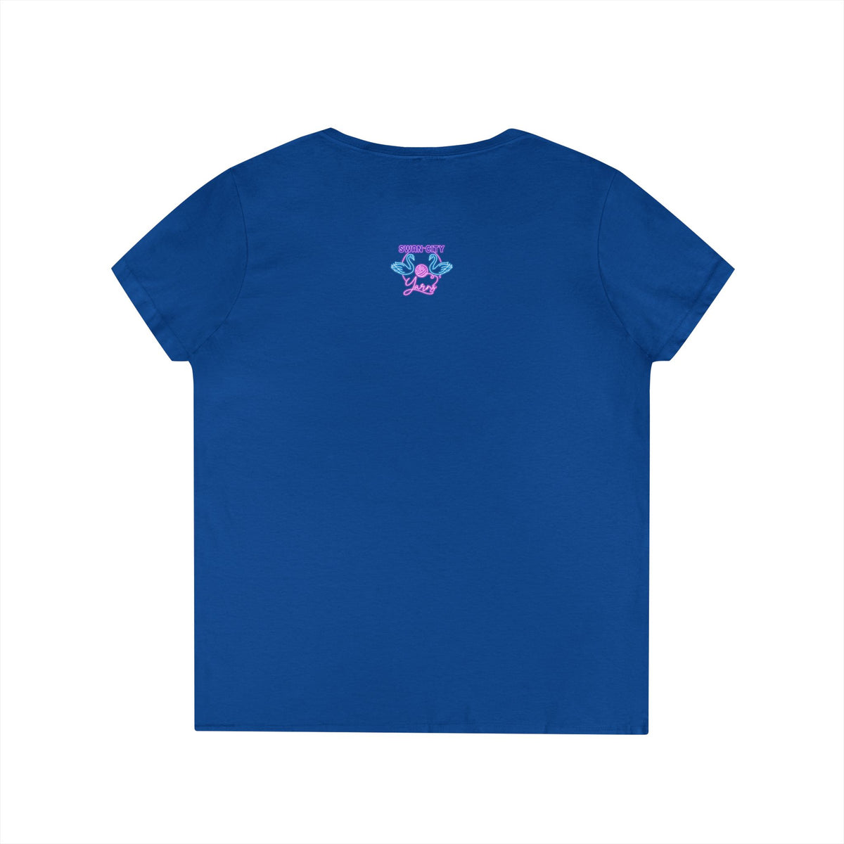 Knitting Tee — "I Drink Tea and I Knit - That's What I Do" V-Neck Shirt for Knitters
