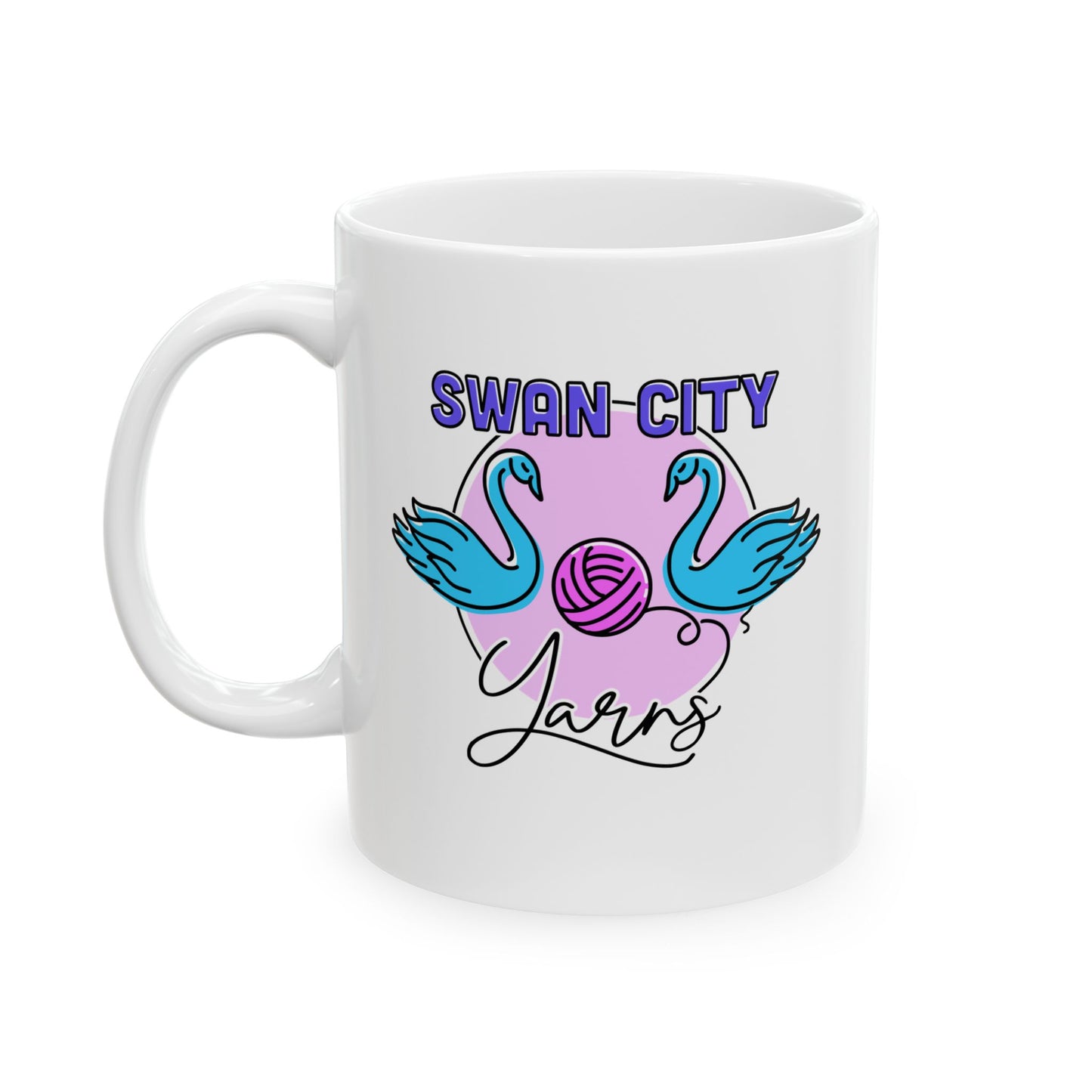 Swan City Yarns Ceramic Coffee Mug - 11oz & 15oz