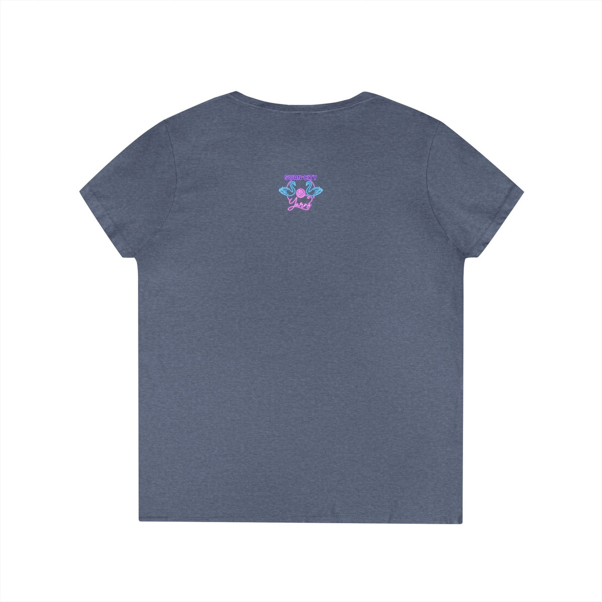 Knitting Tee — "I Drink Tea and I Knit - That's What I Do" V-Neck Shirt for Knitters
