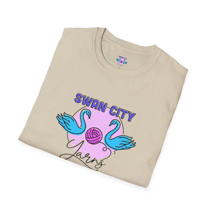 Swan City Yarns Unisex Softstyle T-Shirt - Fun & Colorful Yarn Lover Tee