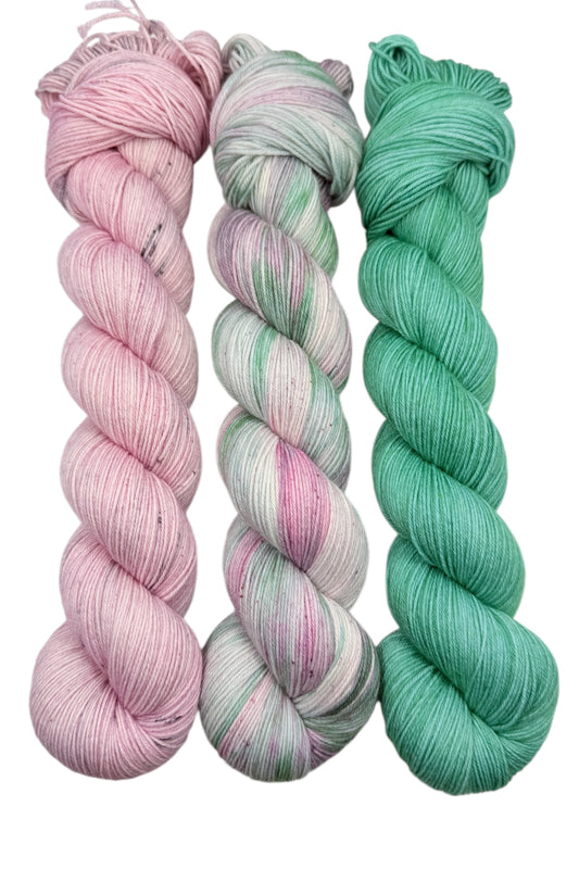 Ichabod's Blush & Misty Mountain - Coordinating Cousins (DYED-TO-ORDER)