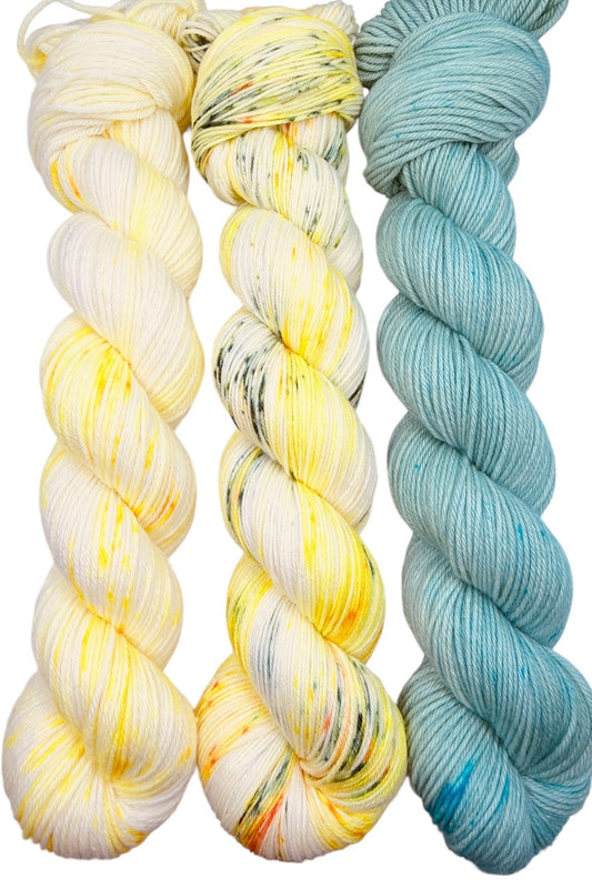 Butterweed & Little Bluestem - Coordinating Cousins (DYED-TO-ORDER)